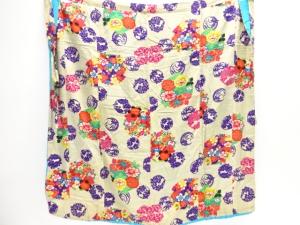 アンティーク　花丸文様裾よけ